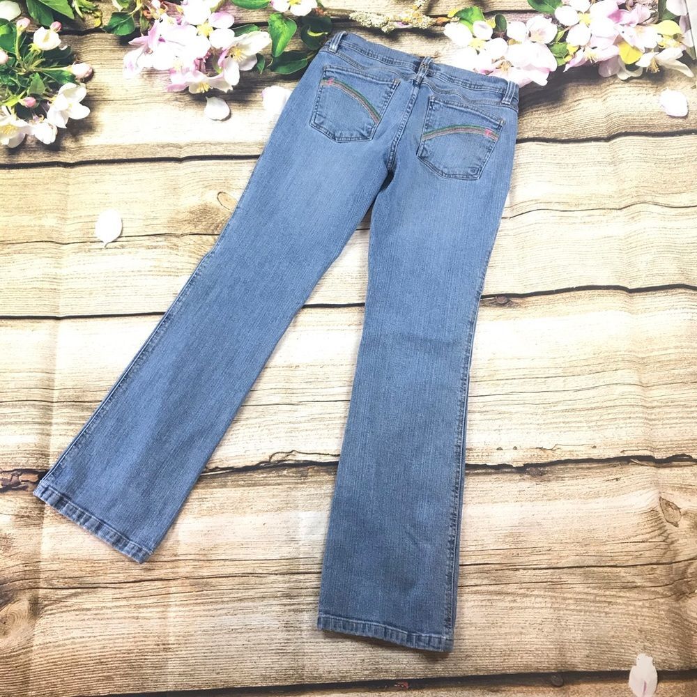 Y2K Tommy Hilfiger Jeans HTX-GKS Rainbow Pocket Jeans sz 7